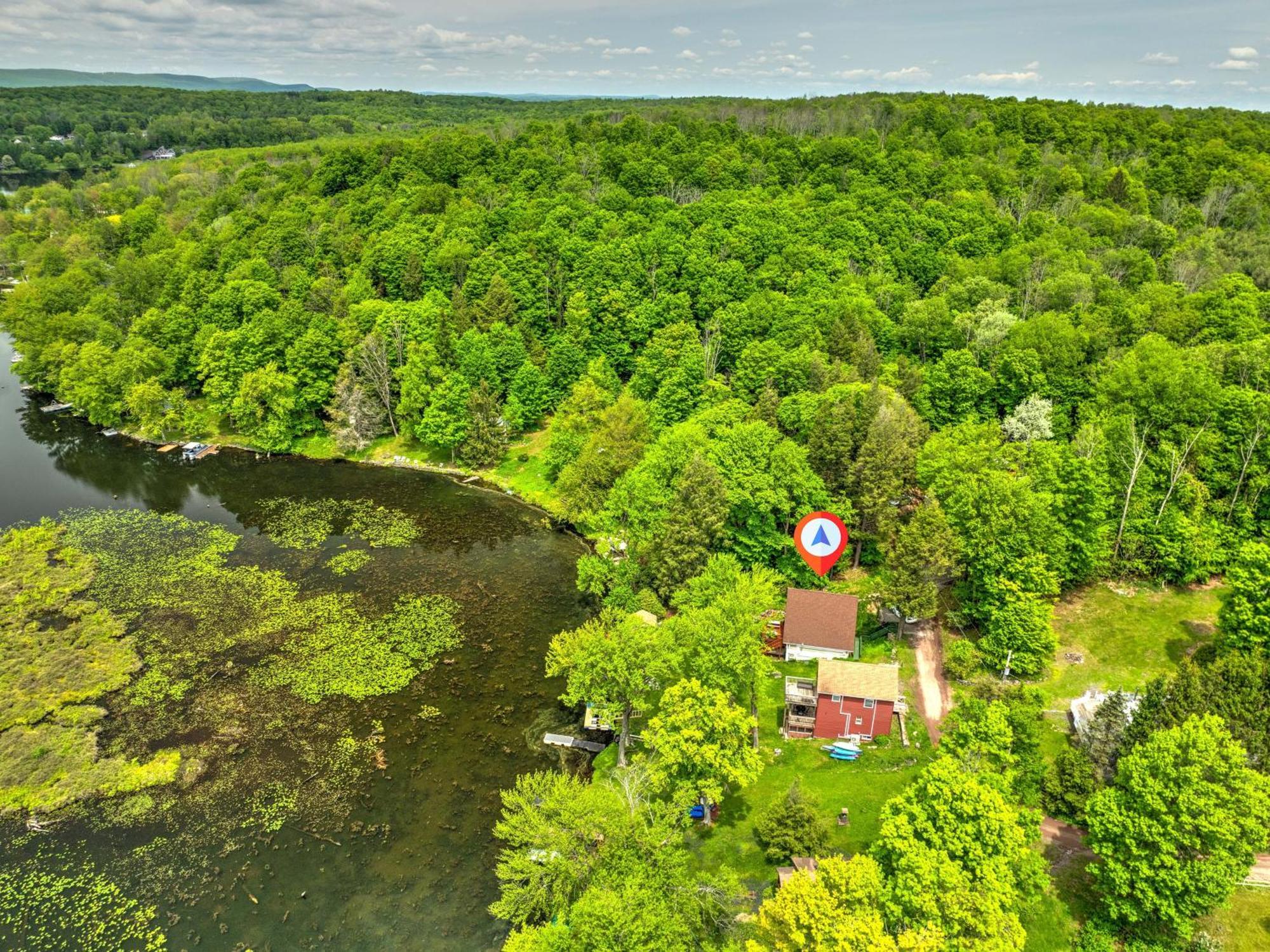 Lakefront A-Frame, Dock, Kayaks, Fire Place Lake Ariel Exterior foto