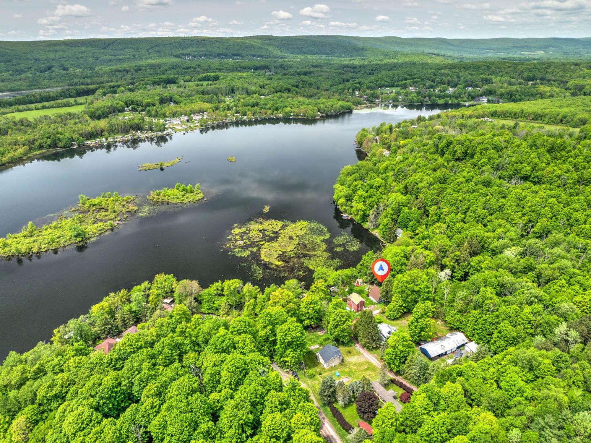 Lakefront A-Frame, Dock, Kayaks, Fire Place Lake Ariel Exterior foto